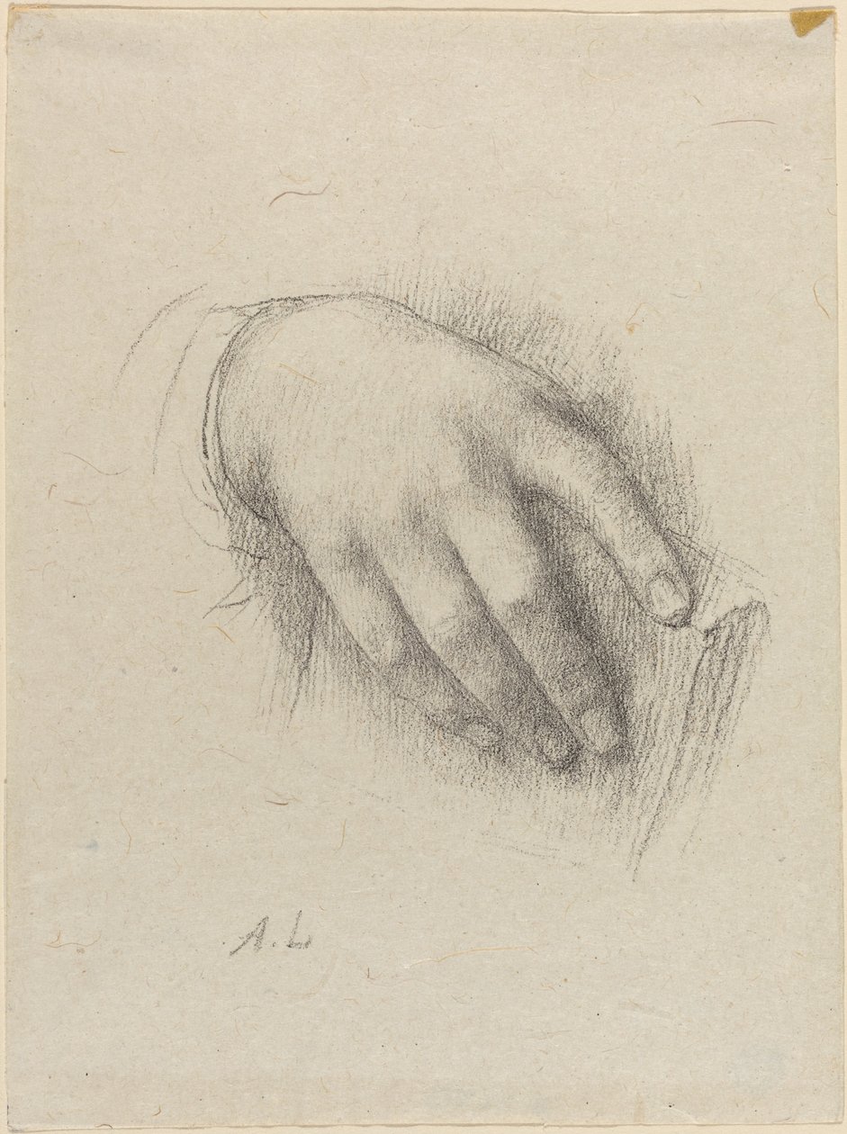 Ręka córki artysty. autorstwa Alphonse Legros
