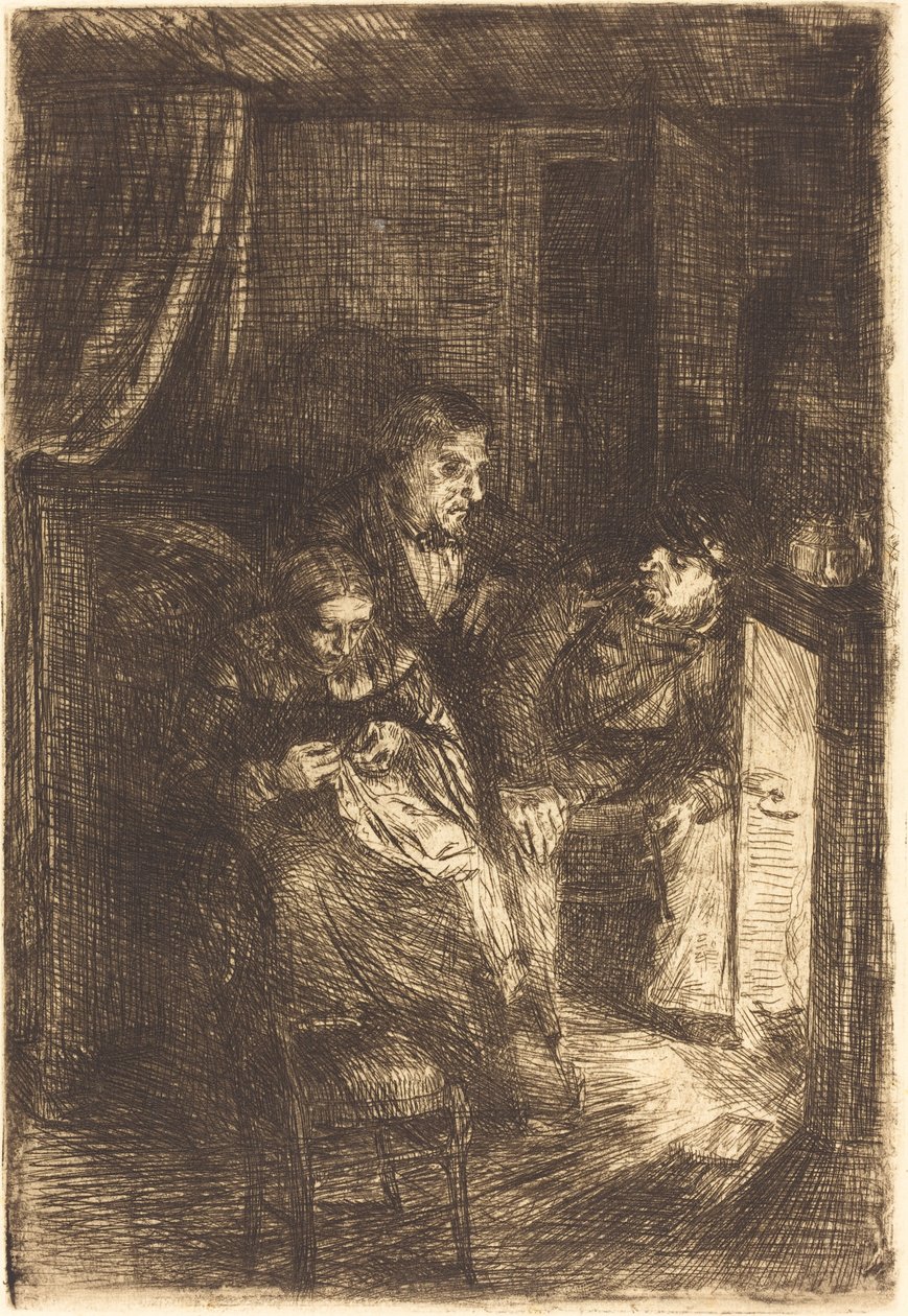Foyer Paleniska Le. autorstwa Alphonse Legros