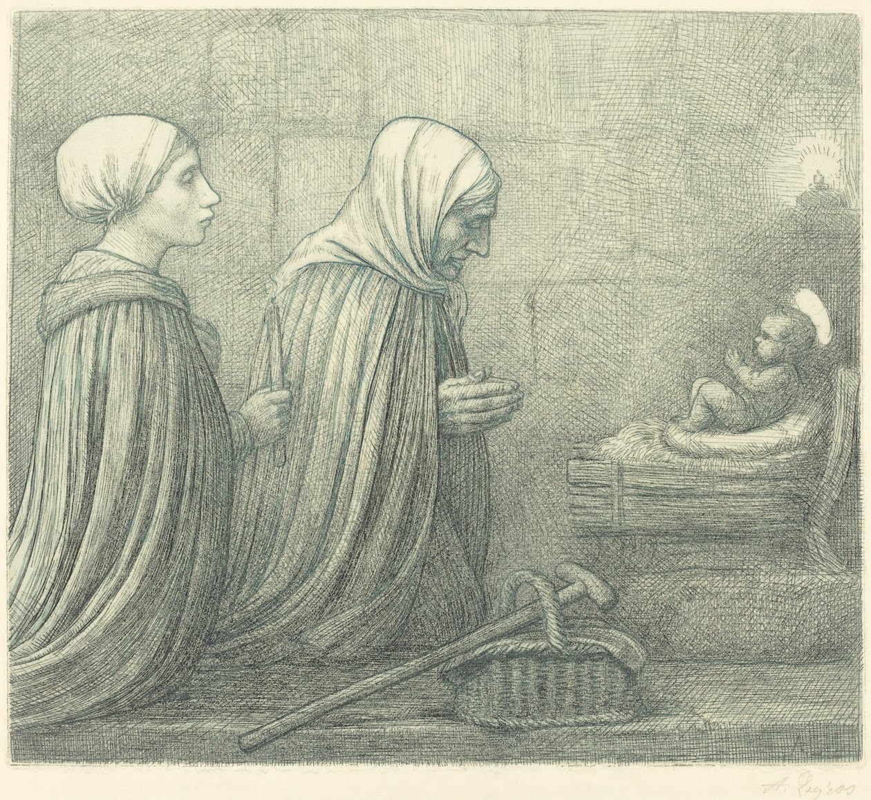 żłób autorstwa Alphonse Legros