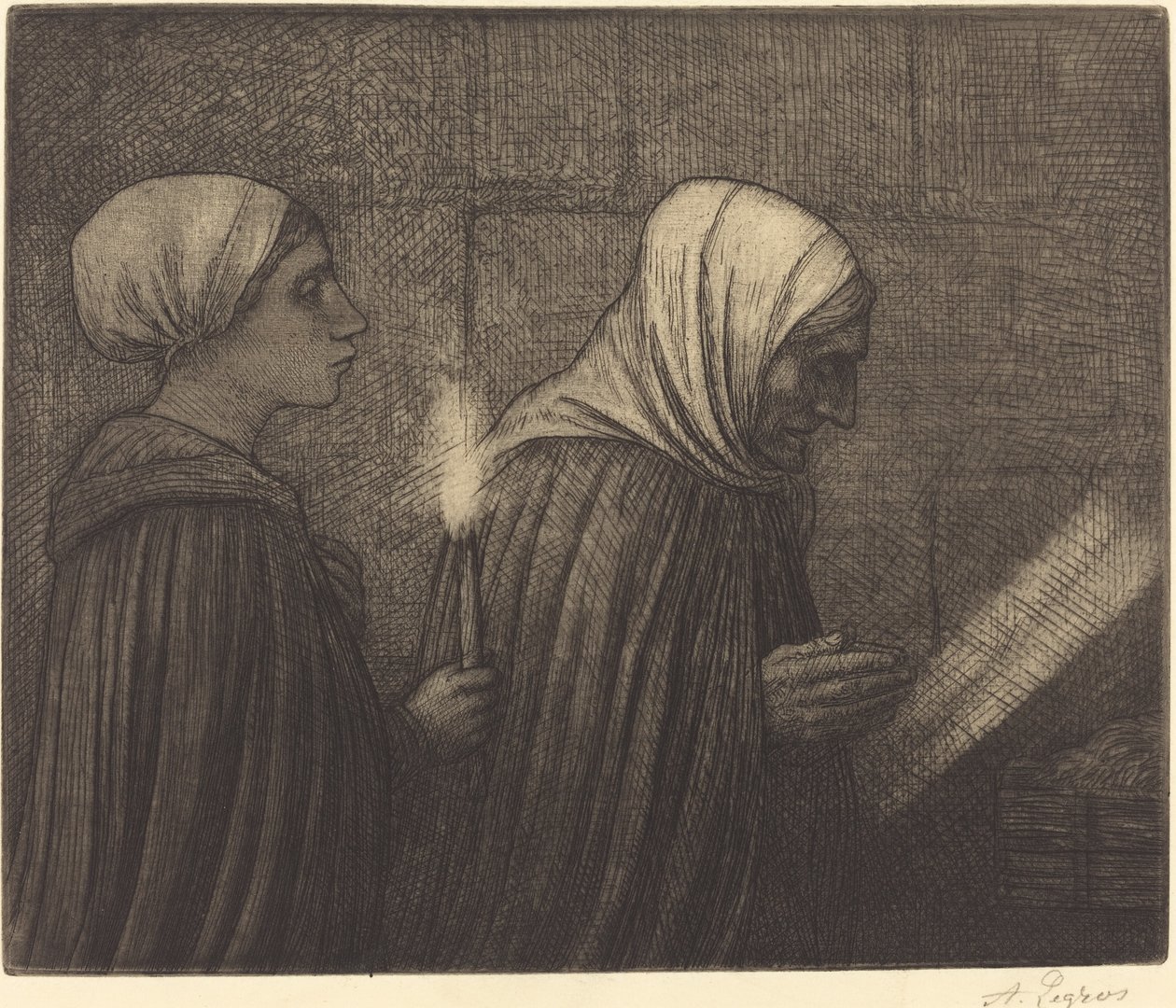 Żłobek La szopka. autorstwa Alphonse Legros