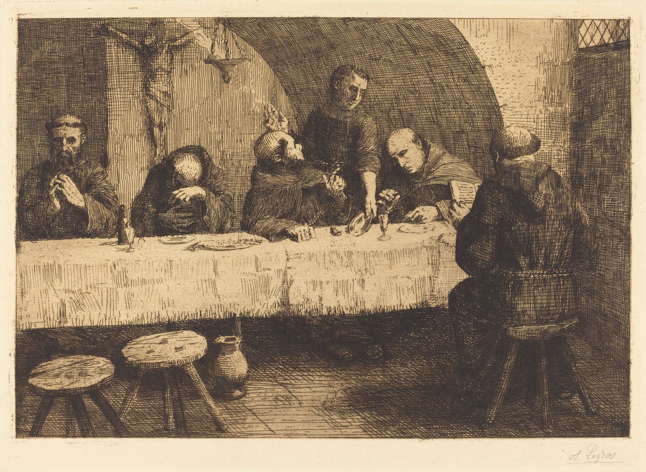 Refektarz Le refectoire. autorstwa Alphonse Legros