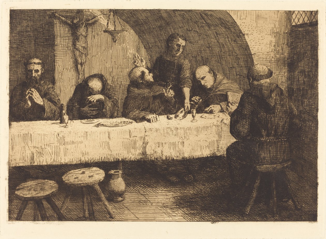 Refektarz Le refectoire. autorstwa Alphonse Legros