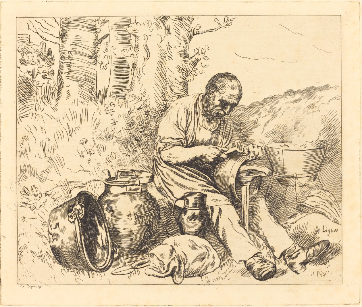 Tinker Le retameur. autorstwa Alphonse Legros