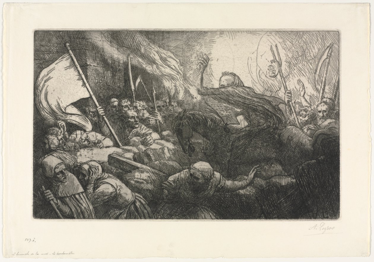 Triumf śmierci: proklamacja autorstwa Alphonse Legros