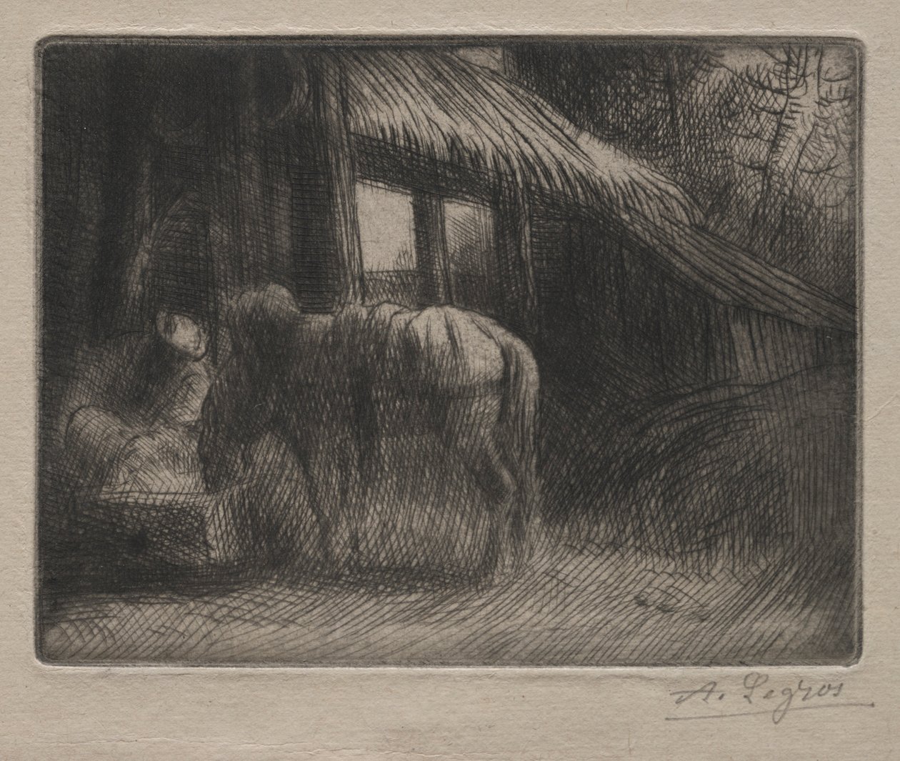 Drugie miejsce do podlewania. autorstwa Alphonse Legros