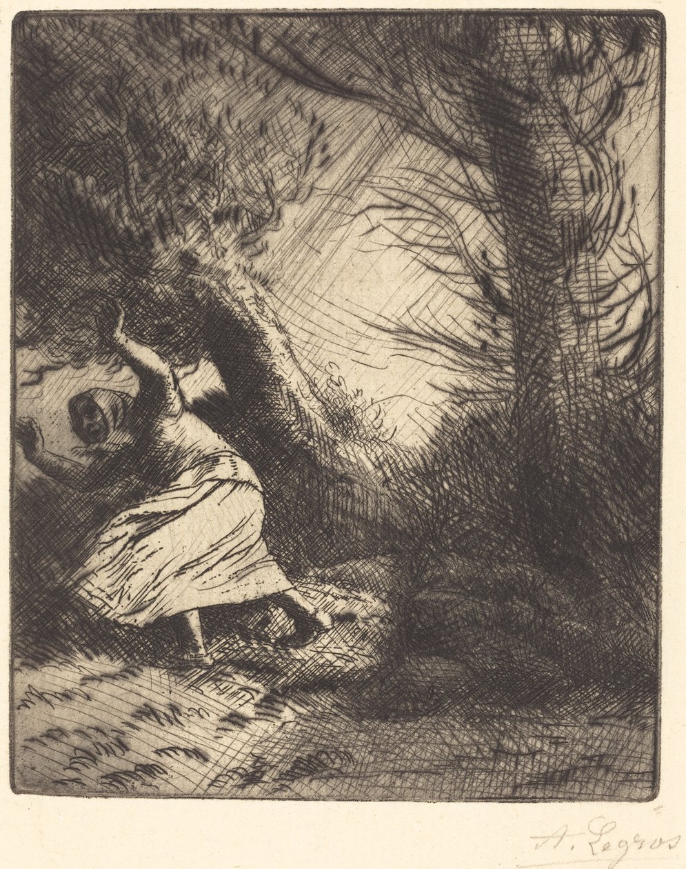 Grzmot Piorun. autorstwa Alphonse Legros
