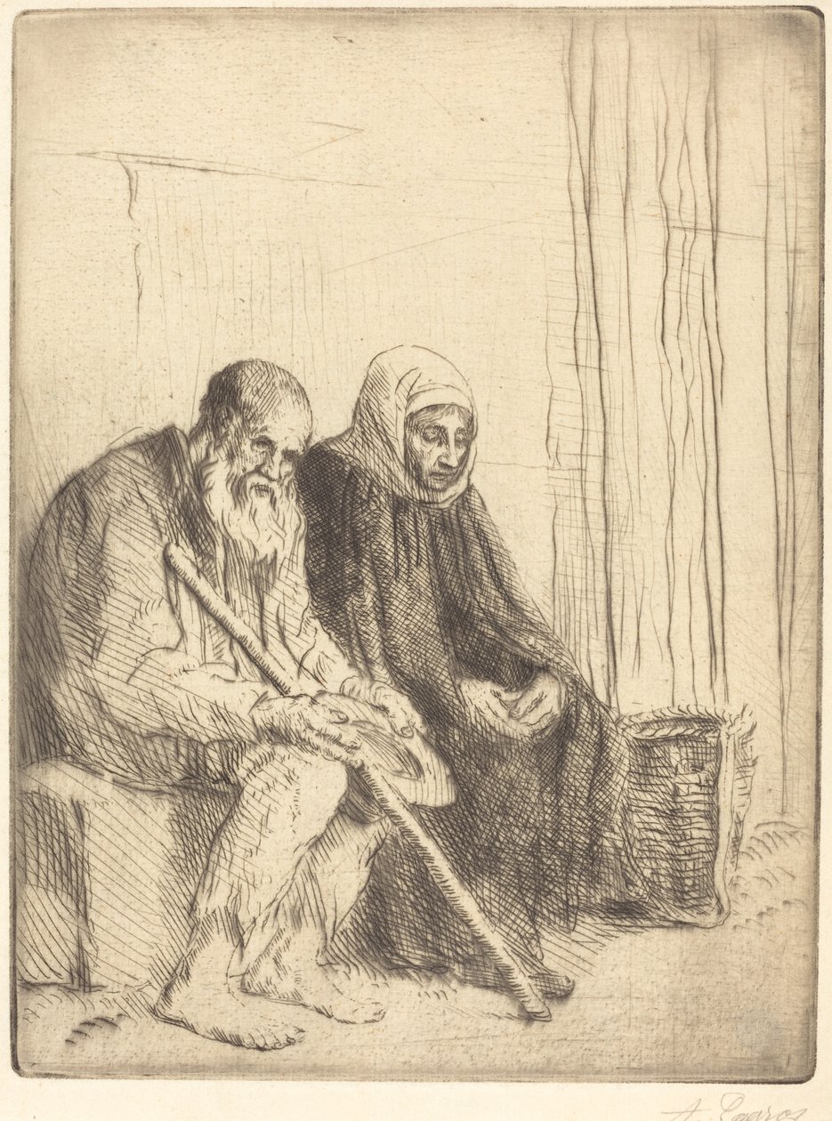 Dwóch żebraków Dwóch żebraków. autorstwa Alphonse Legros