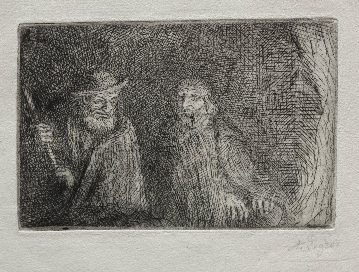 Dwóch Pasterzy Dwóch Pasterzy. autorstwa Alphonse Legros