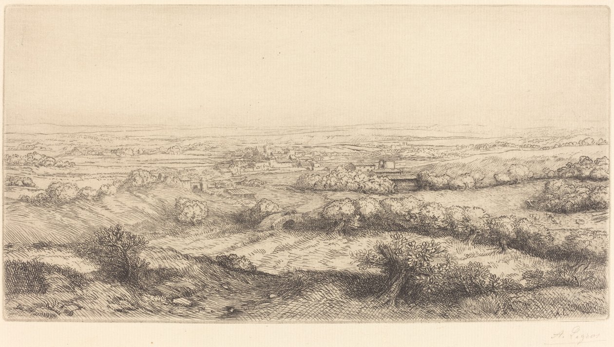 Dolina w Burgundii autorstwa Alphonse Legros
