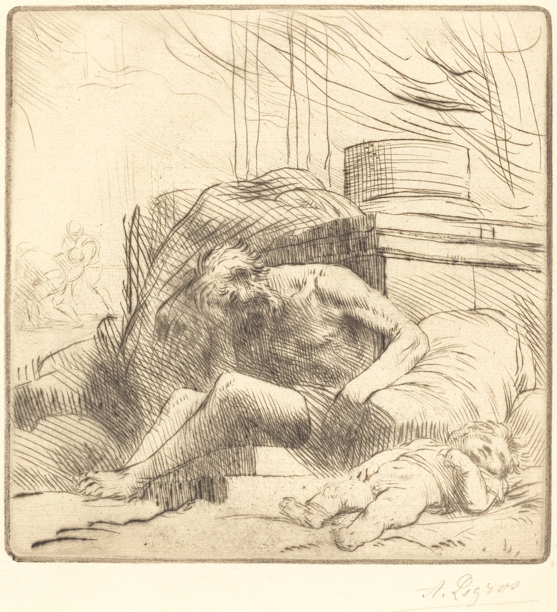 Ofiara pożaru Ofiara pożaru. autorstwa Alphonse Legros