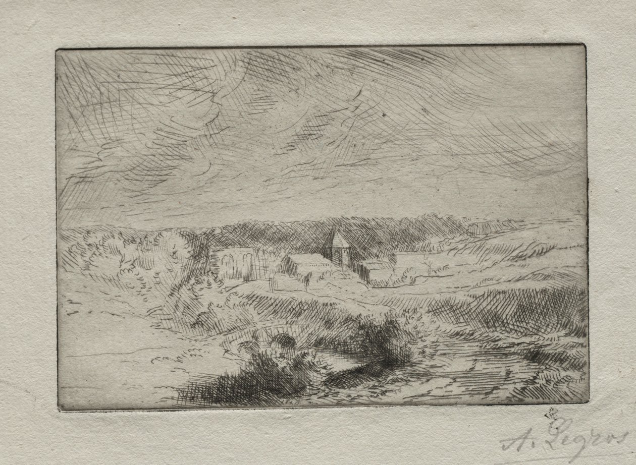 Wioska Wimille, niedaleko Boulogne. autorstwa Alphonse Legros