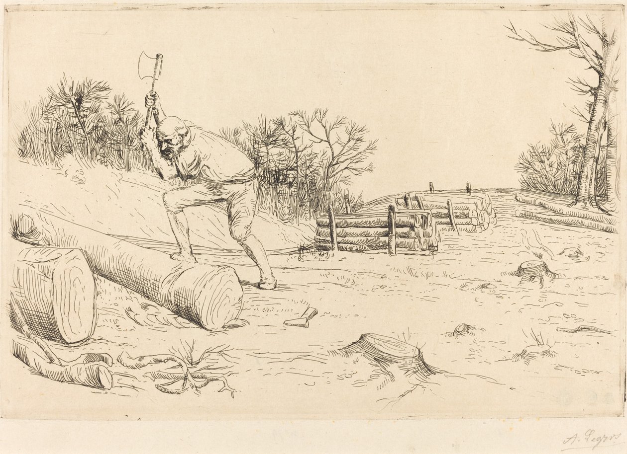 Drwal (Drwal) autorstwa Alphonse Legros