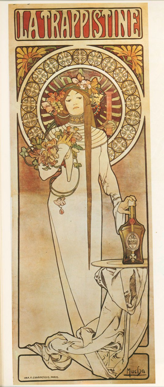 Alfons Mucha: La Trappistine ... (litografia) autorstwa Alphonse Marie Mucha