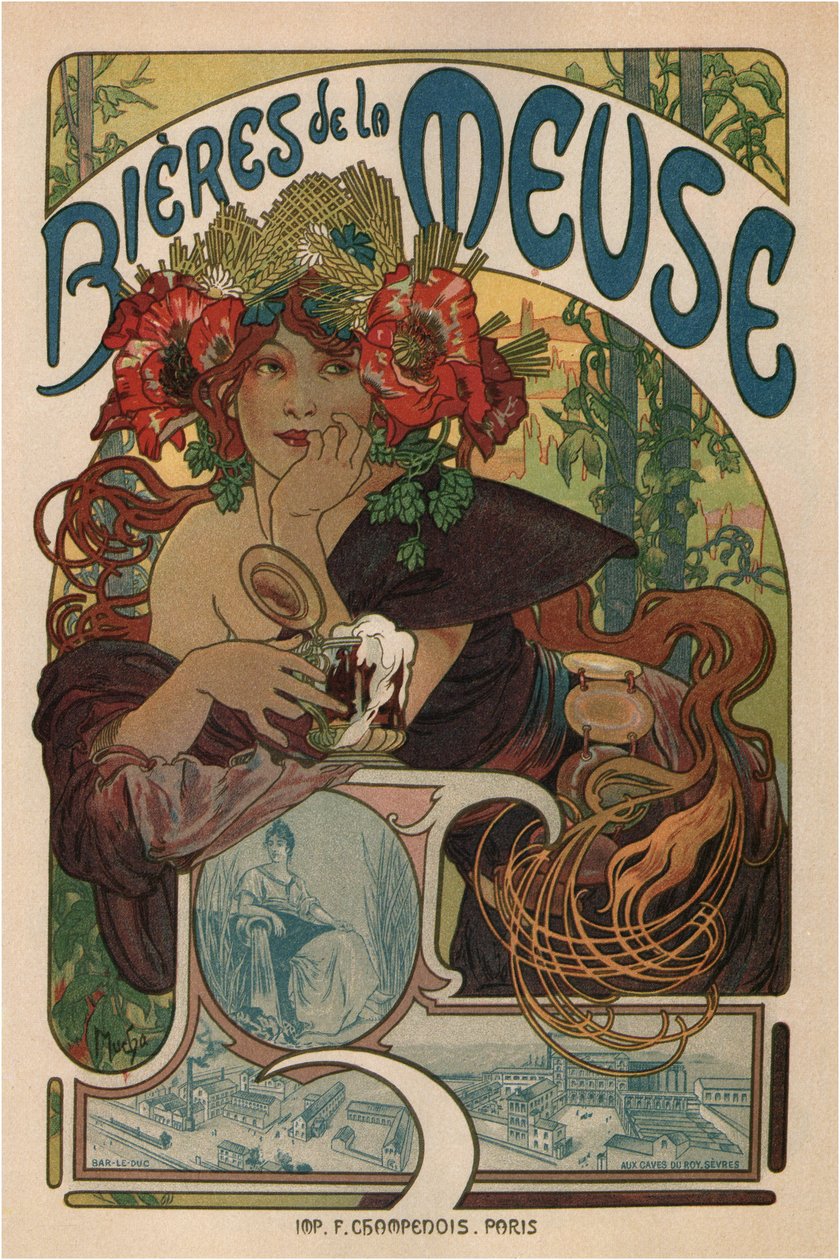 Piwa z Mozy autorstwa Alphonse Marie Mucha