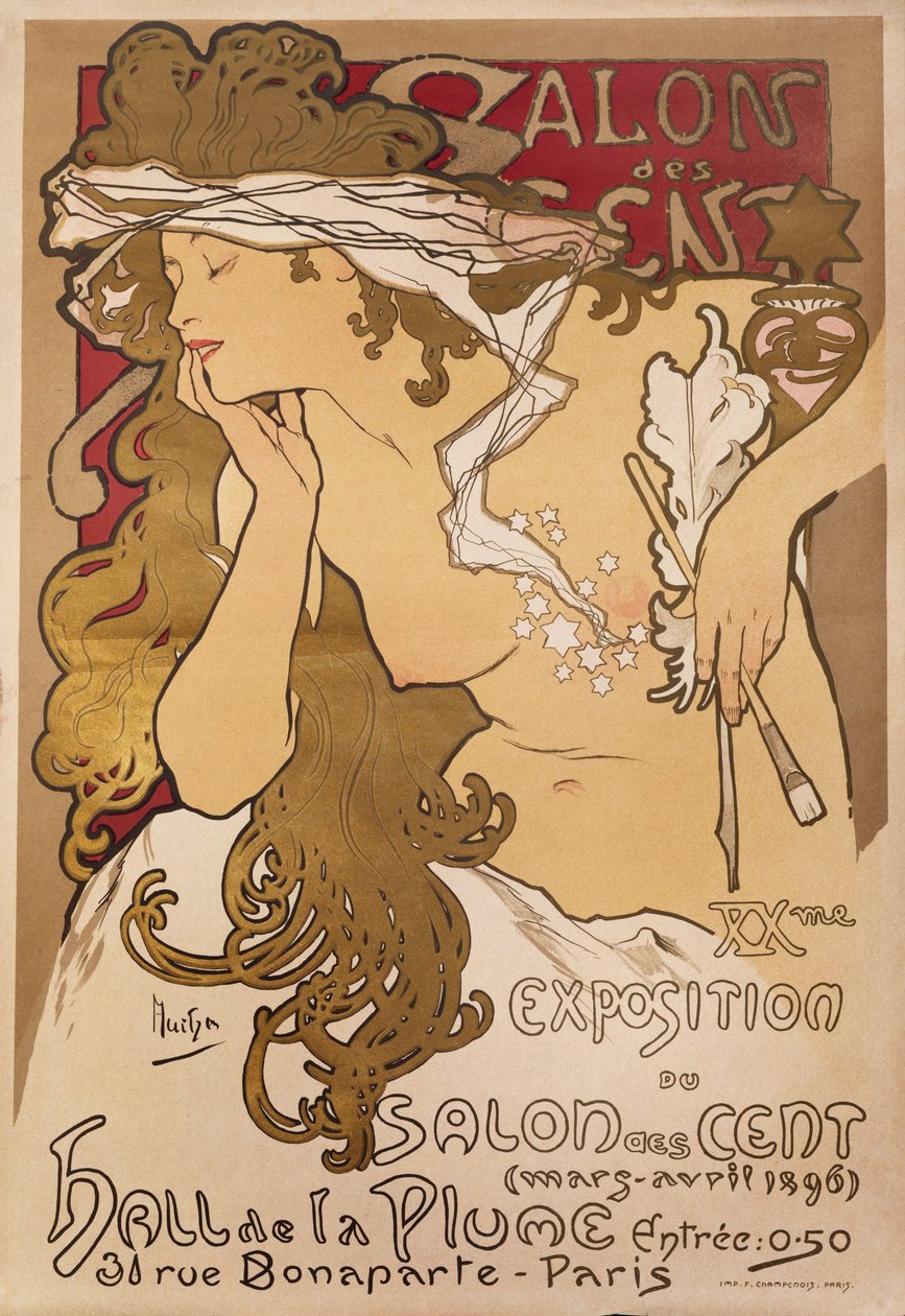 Salon Stu, 1896 autorstwa Alphonse Mucha