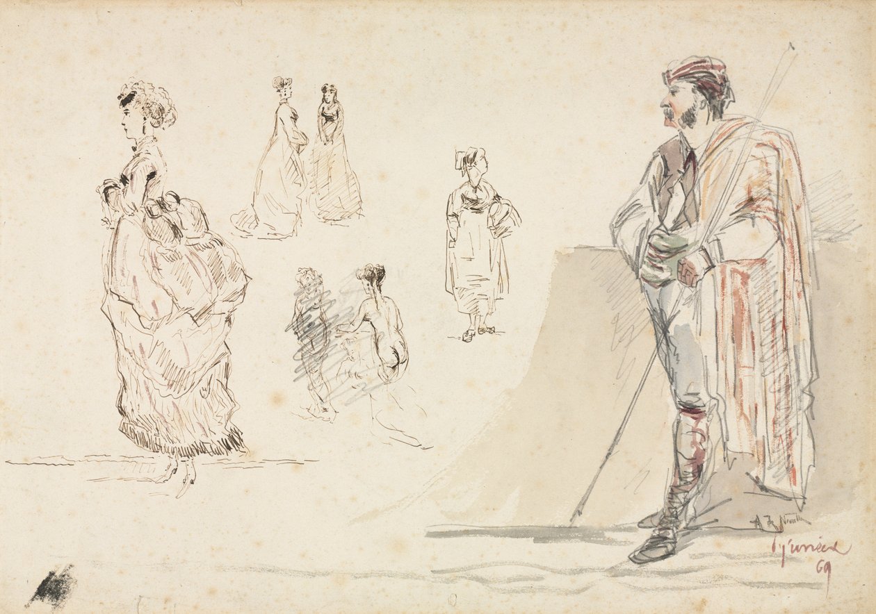 Szkice postaci, 1869. autorstwa Alphonse Marie de Neuville
