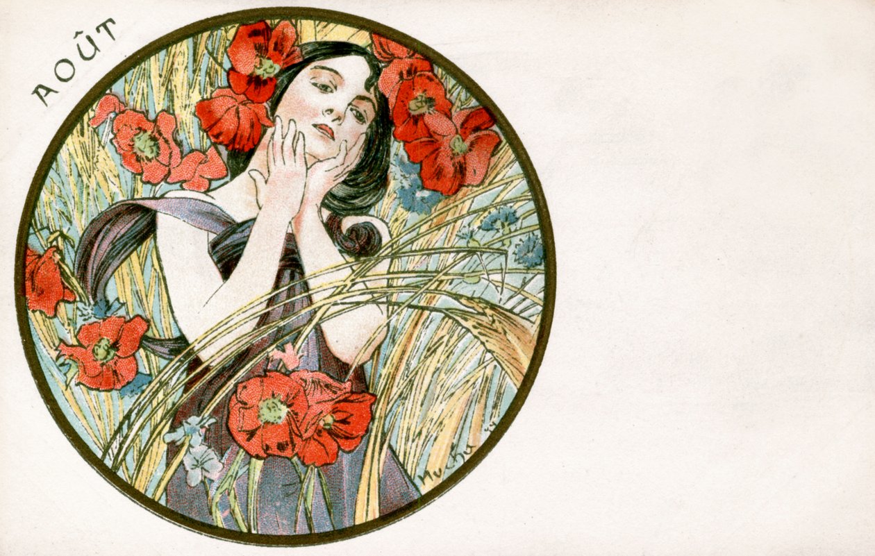 „Sierpień”, 1900 autorstwa Alphonse Mucha