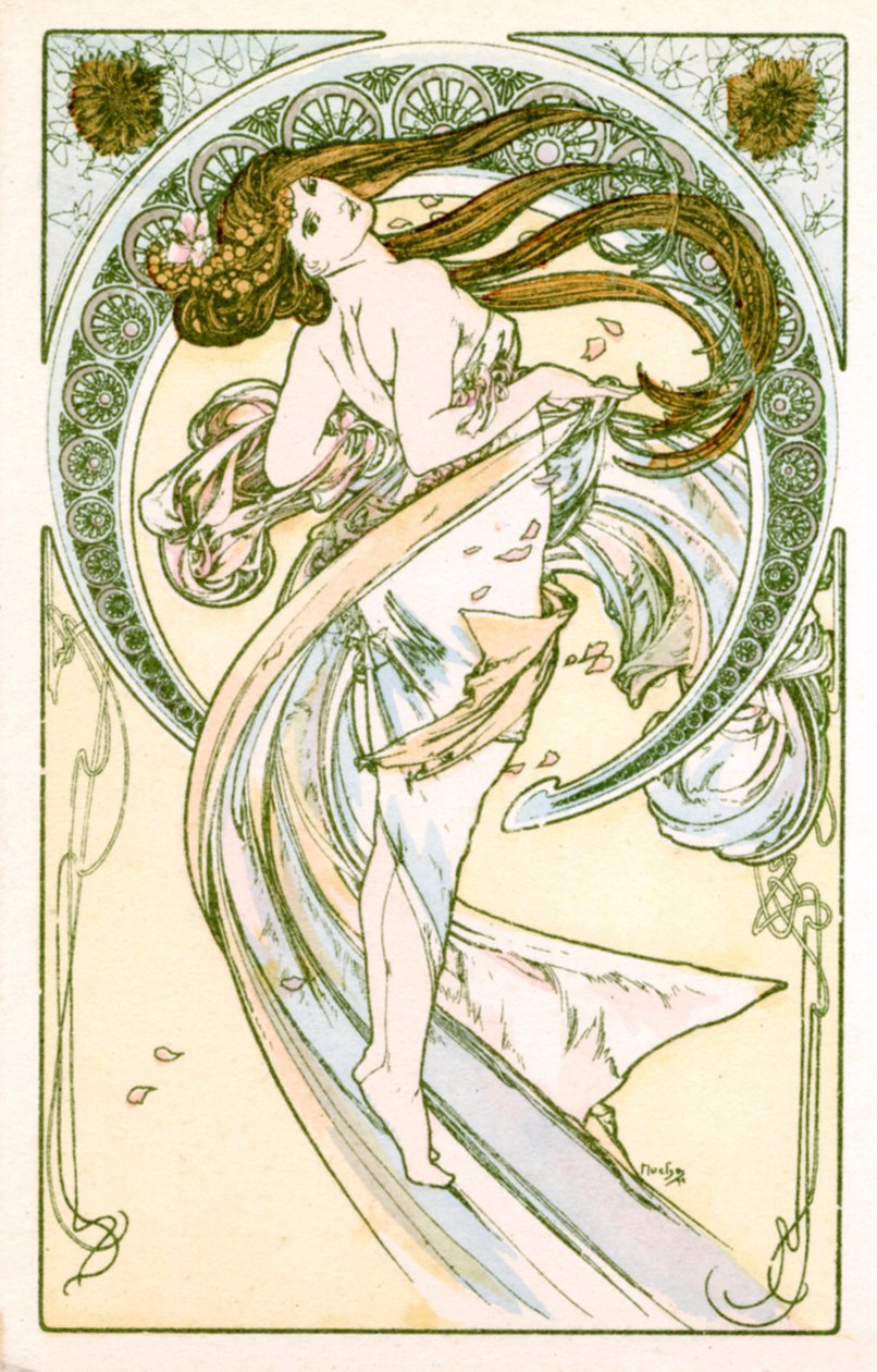 „Taniec”, 1900 autorstwa Alphonse Mucha