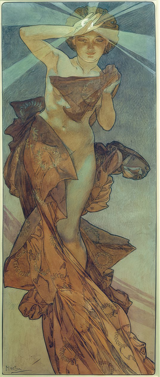 Gwiazda zaranna autorstwa Alphonse Mucha