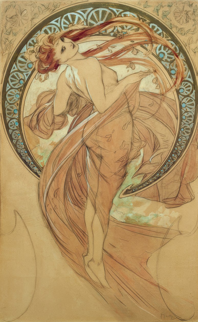 Taniec autorstwa Alphonse Mucha