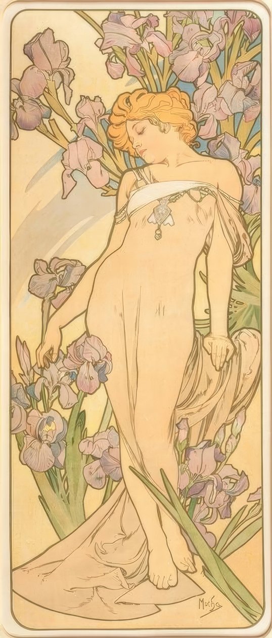 Umrzeć Iris autorstwa Alphonse Mucha