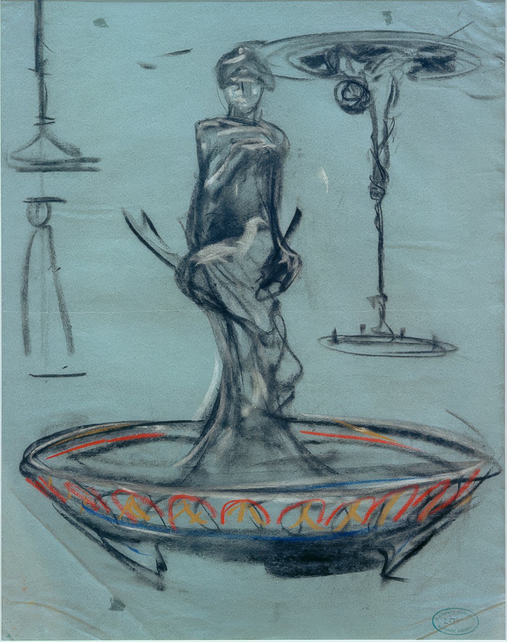 Projekt fontanny i szkice autorstwa Alphonse Mucha