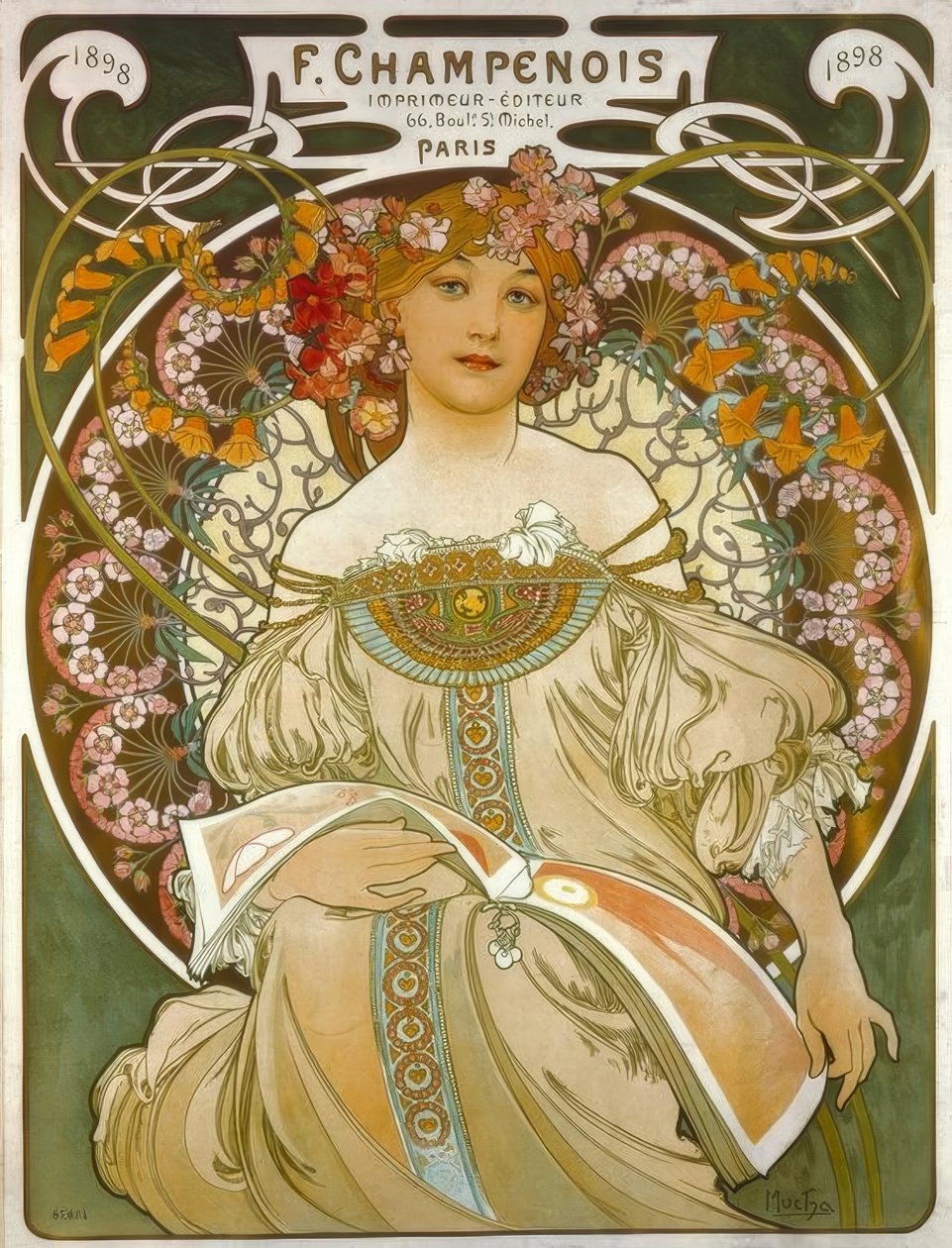 F. Champenois / Drukarz - Wydawca (..) autorstwa Alphonse Mucha