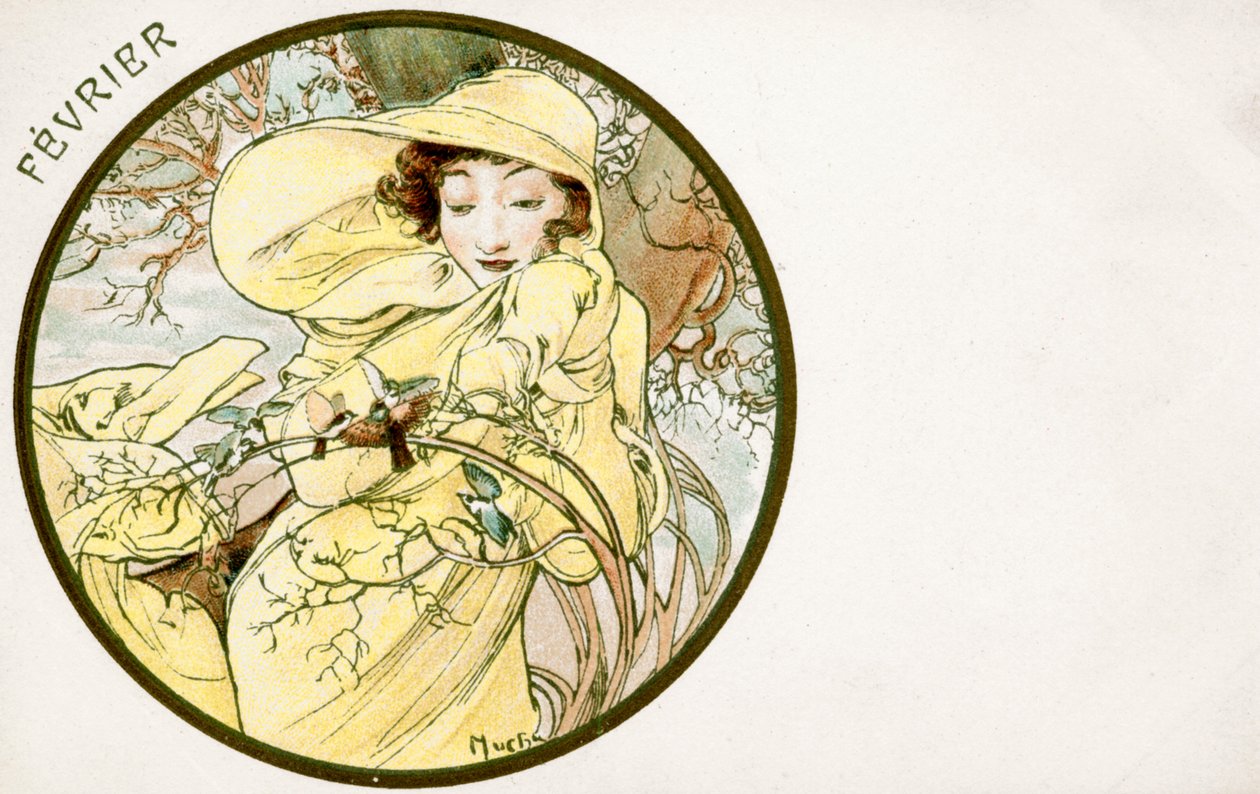 „Luty”, 1900 autorstwa Alphonse Mucha