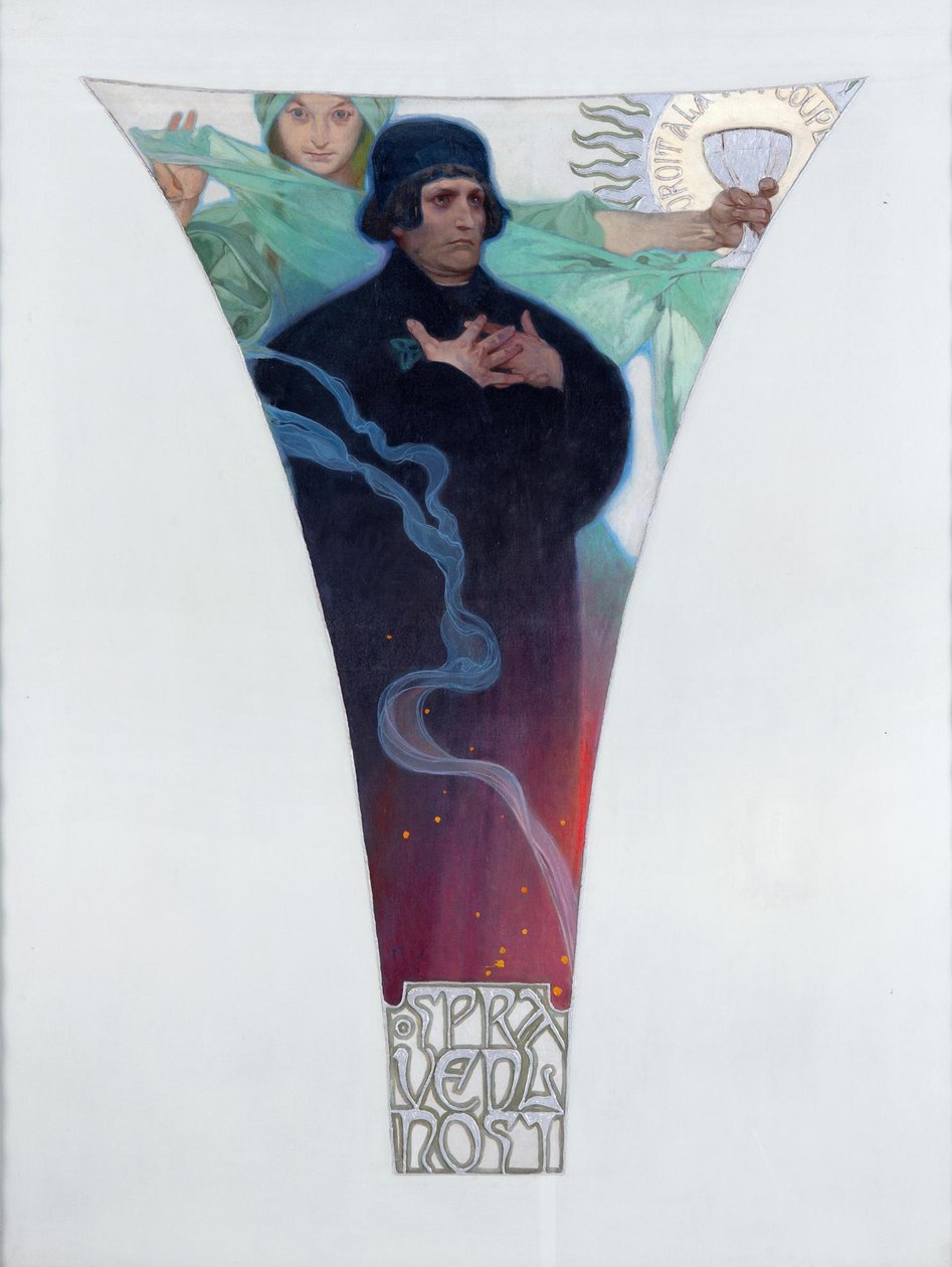 Jan Hus, 1911 autorstwa Alphonse Mucha