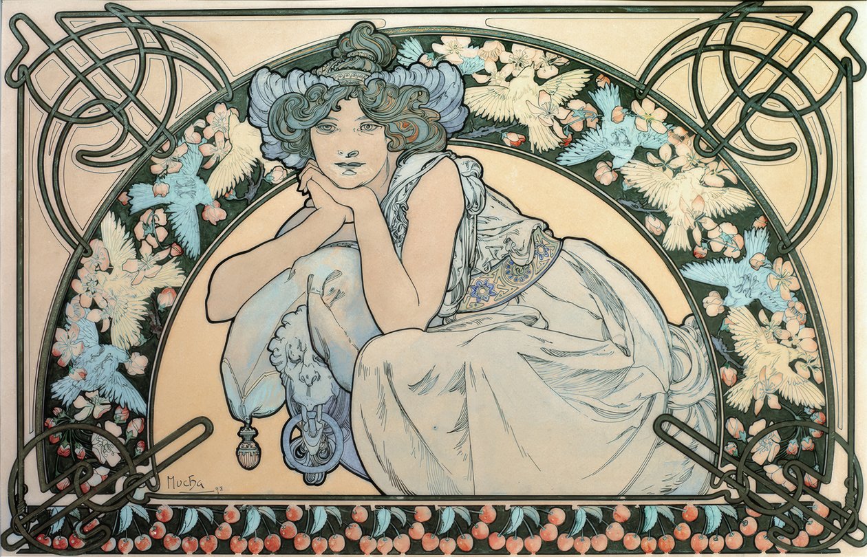 Kirschblüte autorstwa Alphonse Mucha