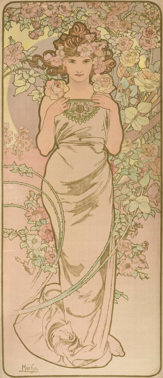 La Femme Animee en Fleur autorstwa Alphonse Mucha
