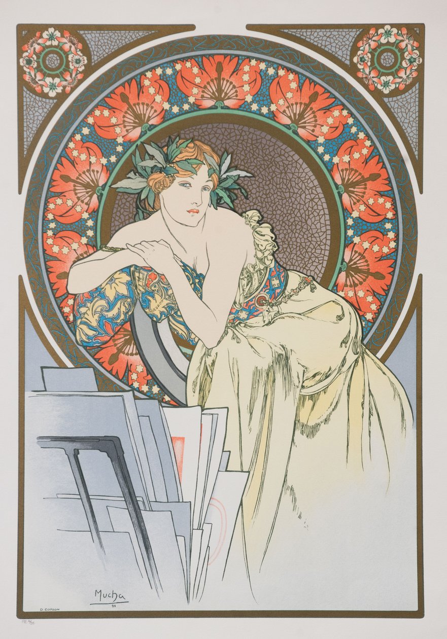 Kobieta z makami, 1898. autorstwa Alphonse Mucha