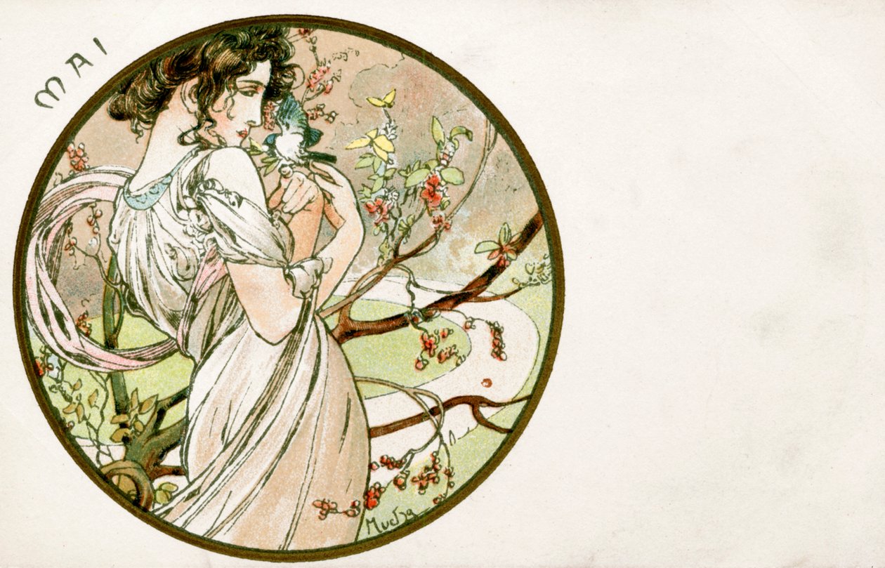 „Maj”, 1900 autorstwa Alphonse Mucha