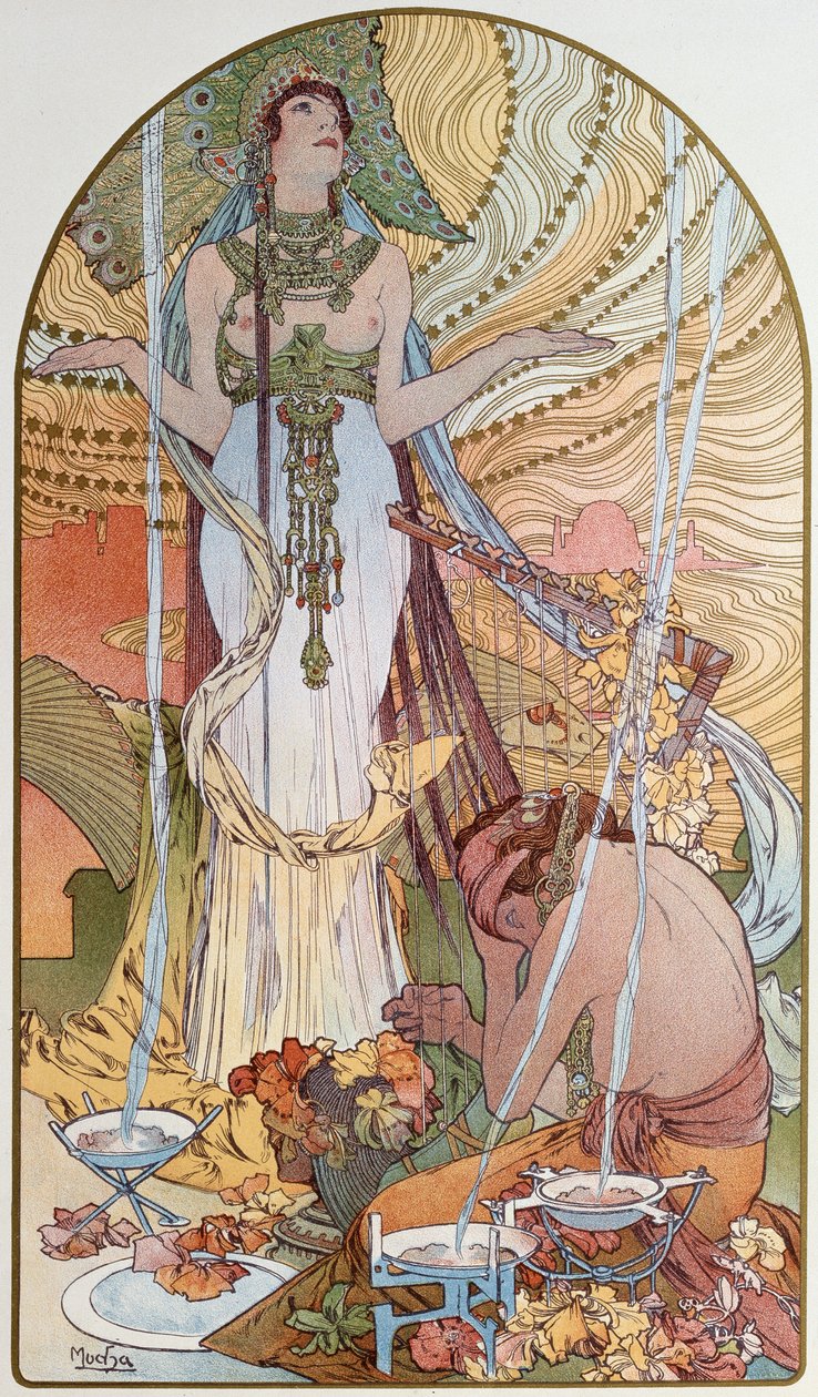 Salambo, 1897. autorstwa Alphonse Mucha