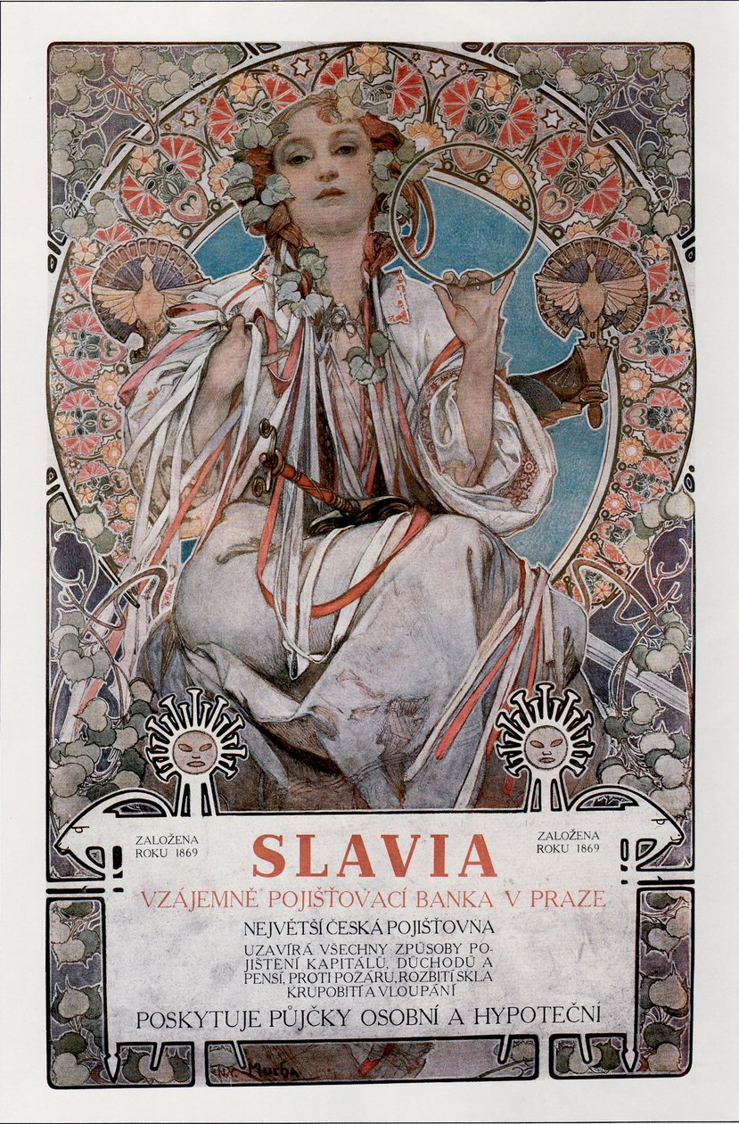Plakat Slavia, 1907 autorstwa Alphonse Mucha
