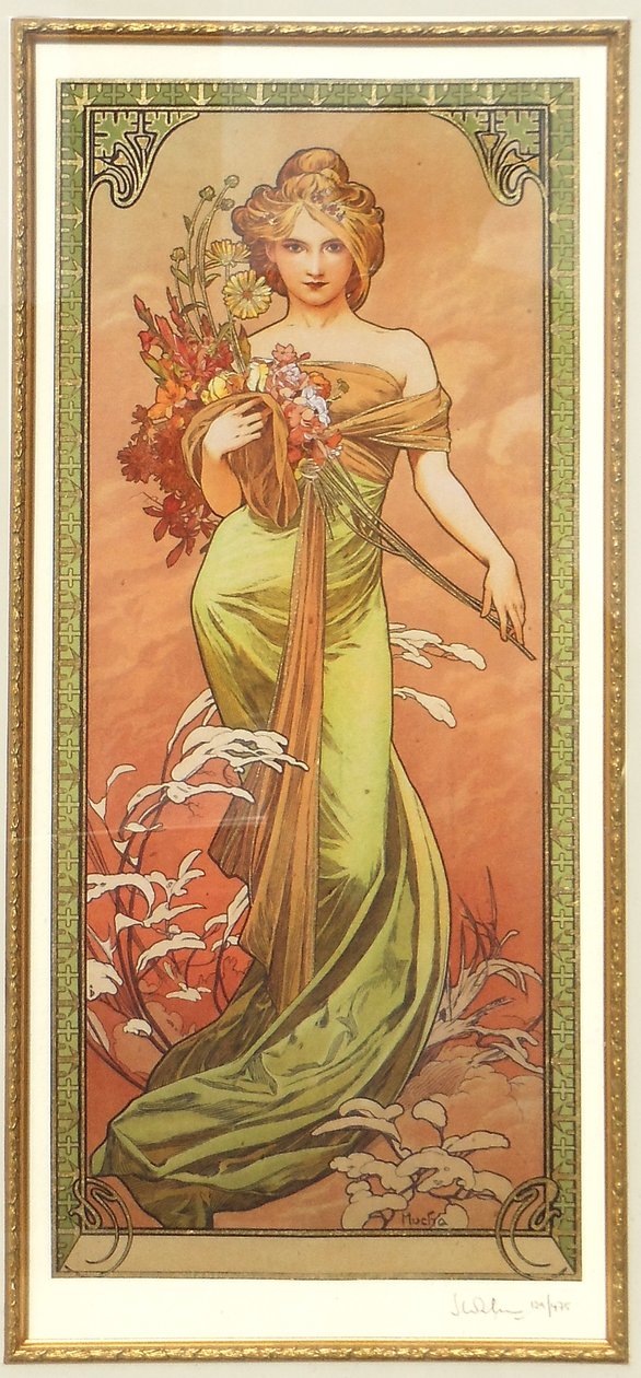Wiosna z serialu Les Saisons autorstwa Alphonse Mucha