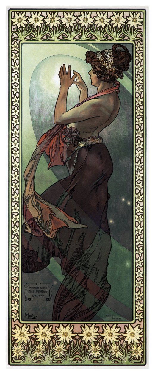 Gwiazdy: Księżyc autorstwa Alphonse Mucha