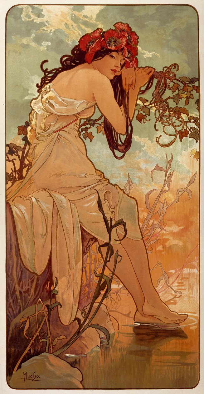 Lato, 1896. autorstwa Alphonse Mucha