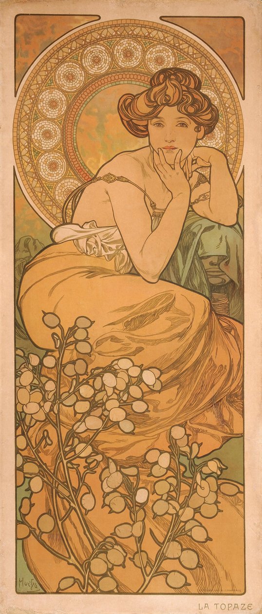 Topaz Z serii Klejnoty autorstwa Alphonse Mucha