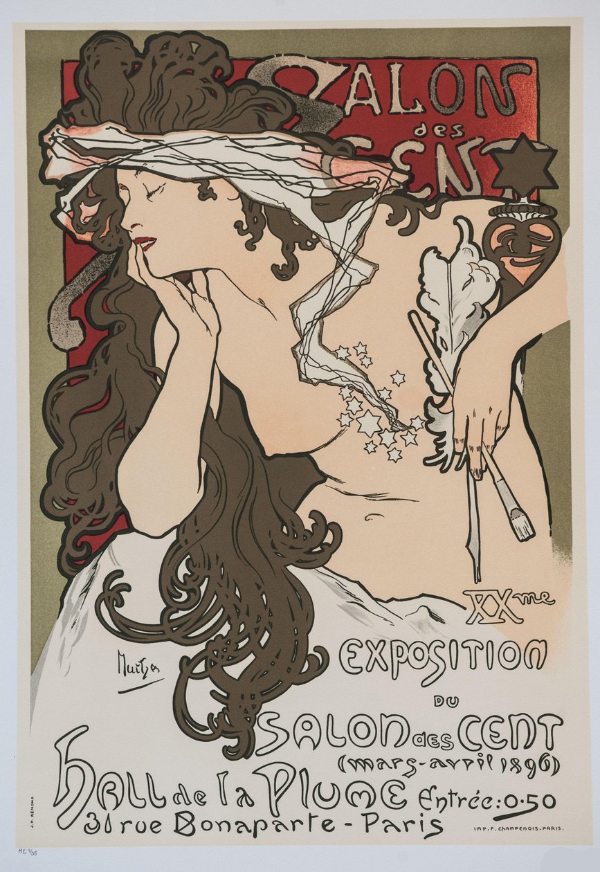 XX wystawa Salon des Cent, 1896. autorstwa Alphonse Mucha