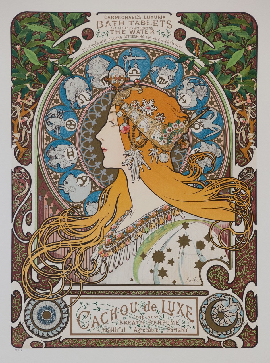 Zodiak Zodiak, 1896. autorstwa Alphonse Mucha