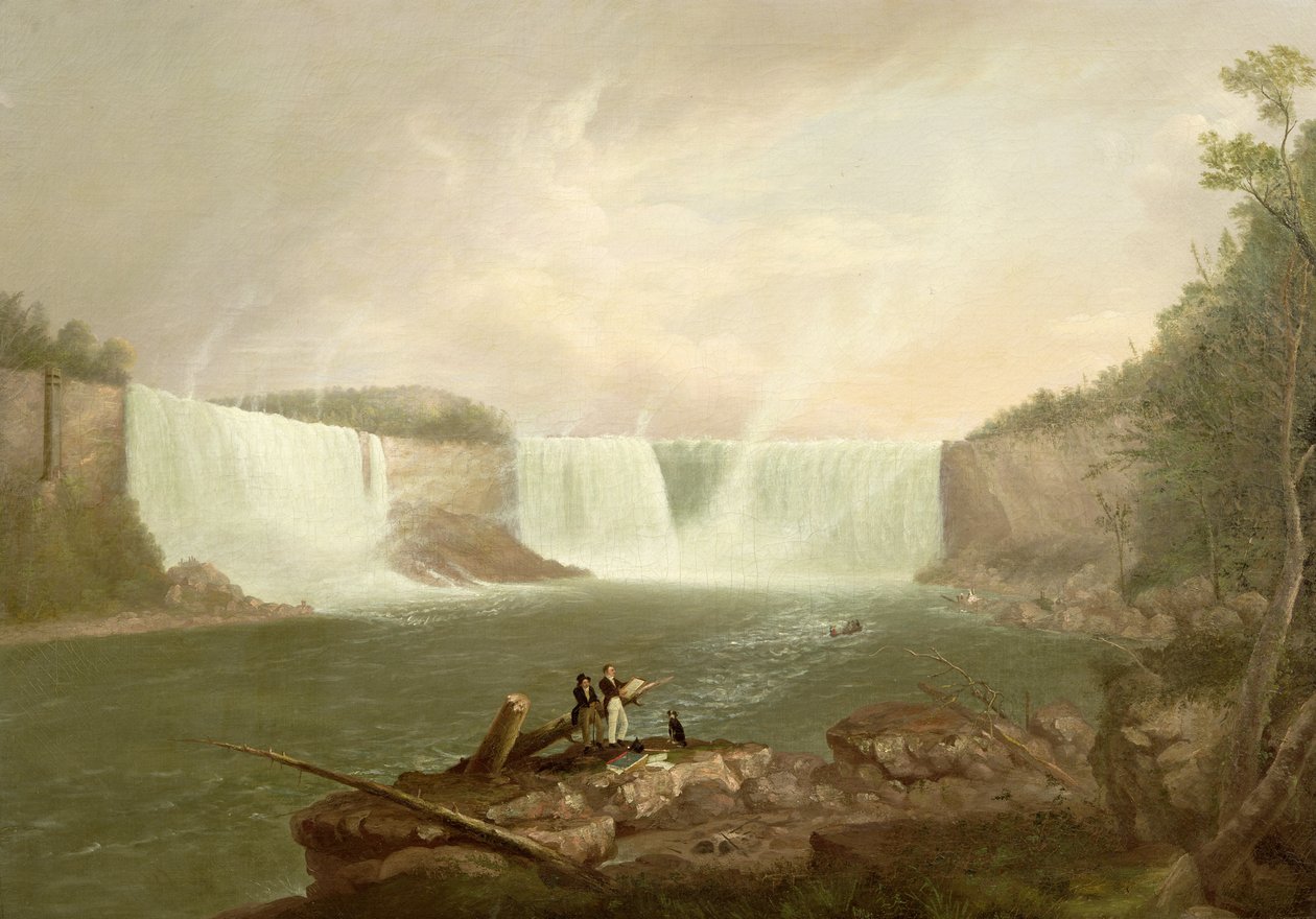 Niagara: Amerykański wodospad, ok. 1821 r. autorstwa Alvan Fisher