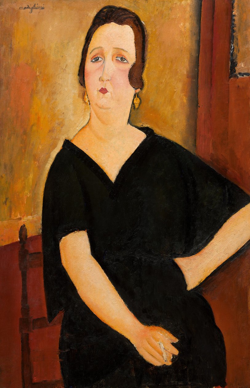 Madame Amedee Kobieta z papierosem, 1918. autorstwa Amedeo Modigliani