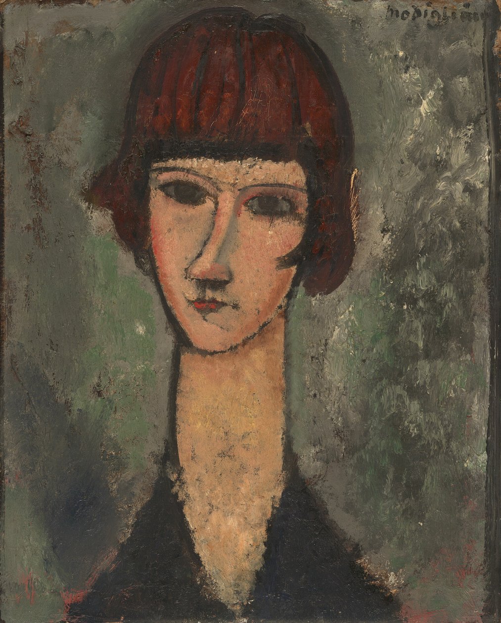 Portret kobiety, c. 191719. autorstwa Amedeo Modigliani