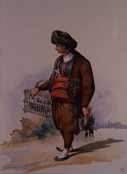 Sprzedawca kaczek, ok.1855 autorstwa Amadeo Preziosi