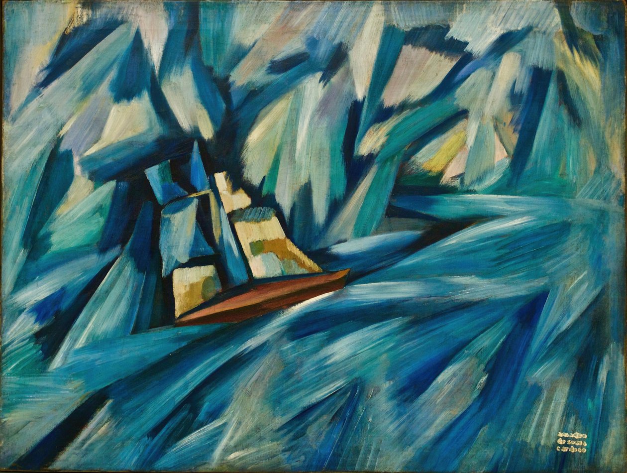 Żaglówka, ok. 1914 (olej na płótnie) autorstwa Amadeu de Souza Cardoso