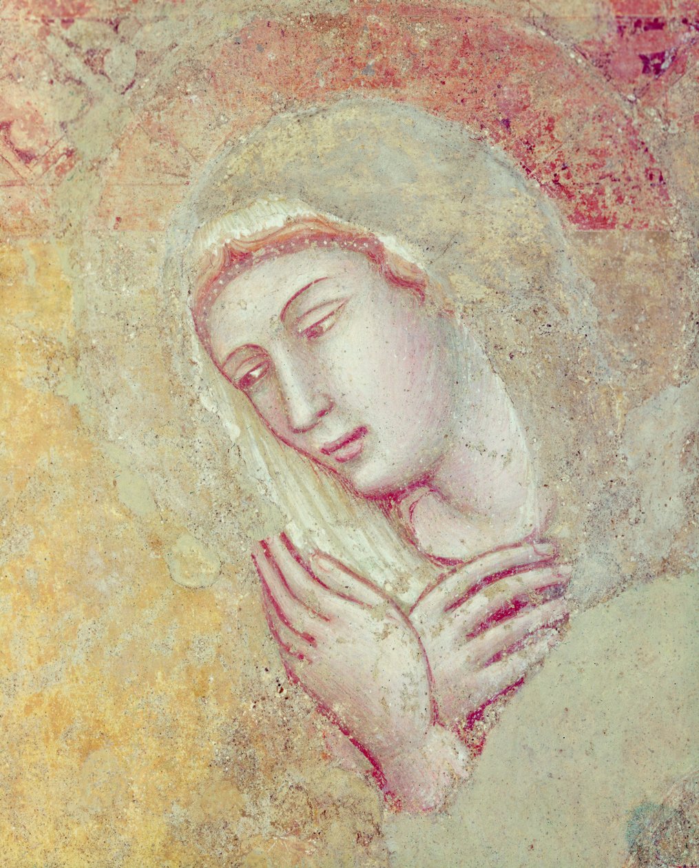 Szczegół Zwiastowania (szczegóły 394520) autorstwa Ambrogio Lorenzetti