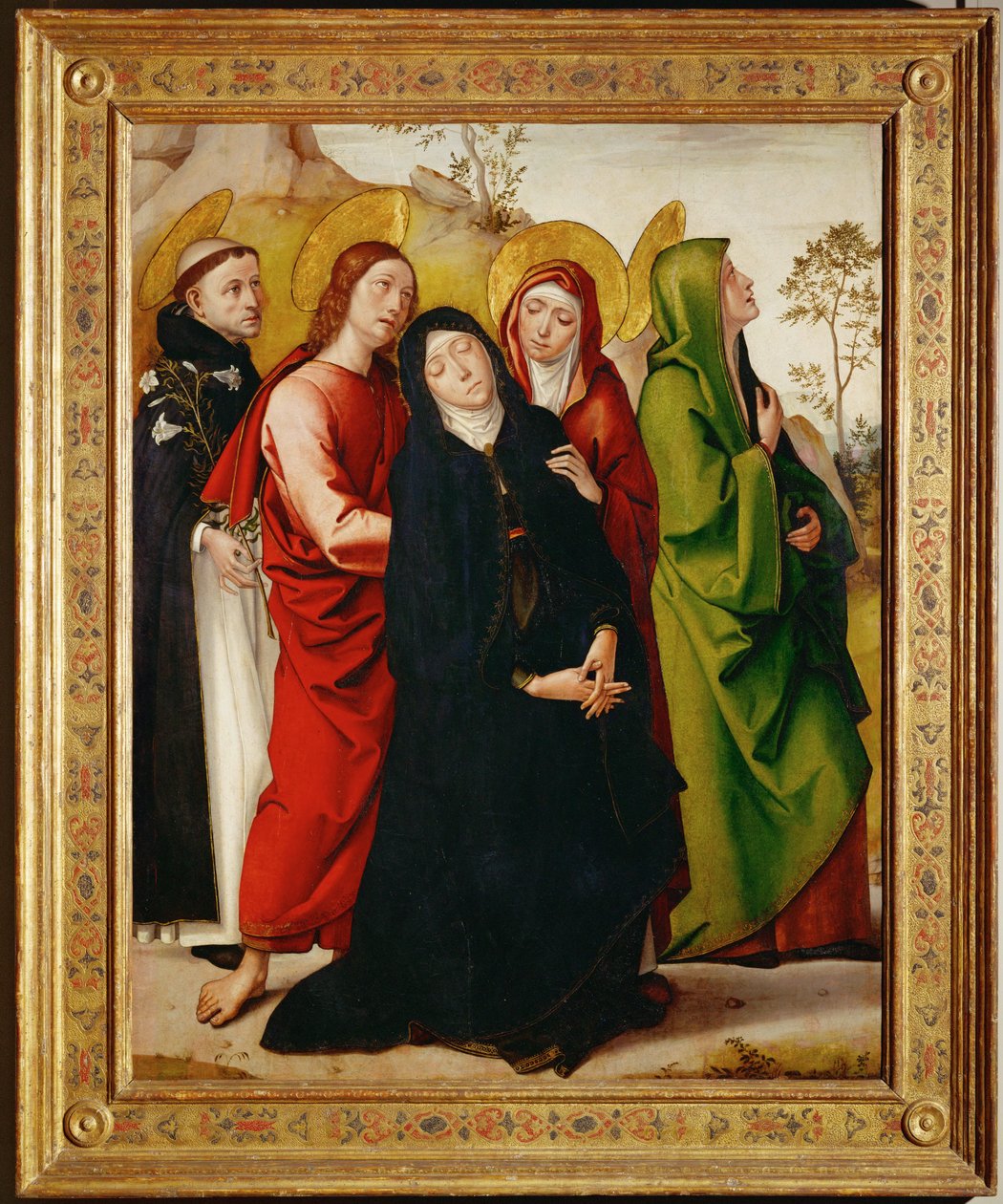 Święta Maria pod krzyżem ... autorstwa Ambrogio da Fossano (c.1460 1523)