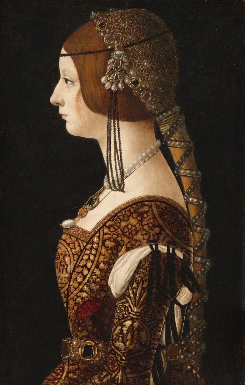 Bianca Maria Sforza, prawdopodobnie 1493. autorstwa Ambrogio de Predis