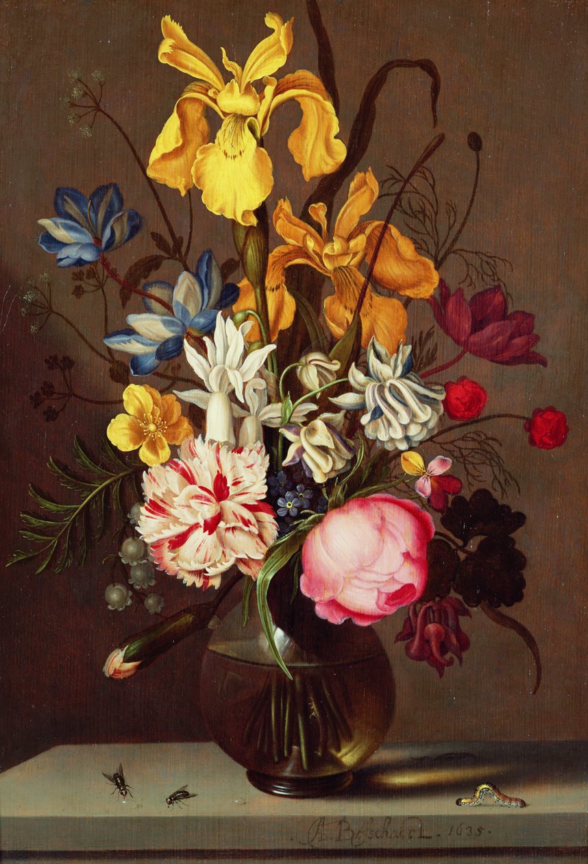 Wazon z kwiatami, 1635 autorstwa Ambrosius the Younger Bosschaert